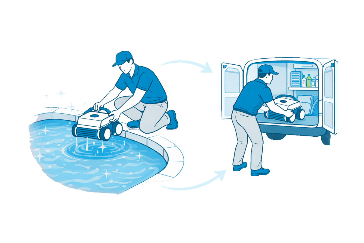 We pick up the robot